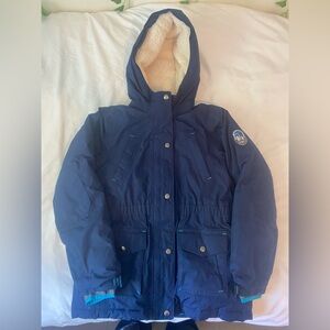 Lands' End Girls Blue Hooded Jacket